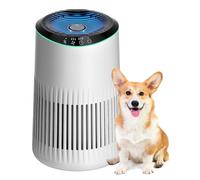 MORENTO Air Purifiers for Home, Air Purifier for Smoke Pet Dander Odors with Fragrance Sponge, Small Air Purifier with Sleep Mode for Bedroom Office, Blue Ambient Light, MR2566, White,1 Pack+3 Modes