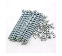 MORENTSU 10G Electric Bicycle Spokes Silver Carbon Steel 3.0 Mm Diameter E-Bike Motorcycle Spokes With 12 Mm Nipples 55-220 Mm Bicycle Spoke For E-Bike Motorcycle 40pcs(125mm)