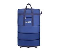 MORENTSU Airline Checked Bag Oxford Large Capacity Travel Universal Wheel Foldable Luggage Moving Storage Bag Rolling Packing Cubes(Blue 110X48X28)