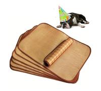 MORENTSU Pet Dog Mat Kennel Cooling Mat,Pet Floor Mat,Summer Mat Cat Dog Sleeping Mat,Rattan Mat(70X100cm square)