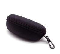MORENTSU Zipper Box with Hook Men Women Eyewear Storage Box Sunglasses Bag Hard Case Shell Clam Pouch Eye Glasses Box(Black)