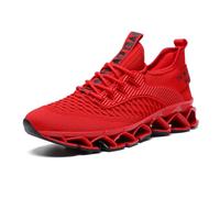 morenzio Charlie | Boost Your Height Men's Blade Design Running Shoes, Fashionable Breathable Non-Slip Trainers for Tennis, Walking, Gym, and Work Red
