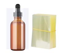 Morepack Shrink Bands for 50ml Bottles,200Pcs 65x98mm Clear Perforated Shrink Wrap Bottle,Jars