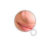 MORESHA 6mm Nose Rings Hoops Snug Surgical Steel-Nose Septum Tragus,Earring,lip Piercing Jewellery, stainless Steel for Women 6 MM SILVER