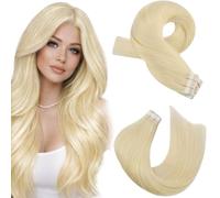 Moresoo Tape Hair Extensions Real Human Hair Blonde Extensions 20 Inch 50g