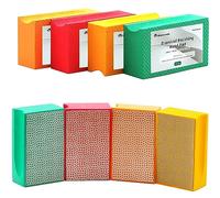 MORESUPERHARD Diamond Hand Polishing Pads Sanding Block 4 Pcs for Sanding Tile Glass Stone Concrete Granite Marble,Dry/Wet Sanding Pads 60#,120#,200#,400# Grit