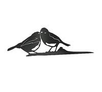 MoreTake Robin Metal Bird Ornaments, Robin Garden Ornament Decor, Metal Birds Garden Art, Vivid Robin Bird Gifts for Outdoor Garden Patio Tree Art Home Wall Hanging (Bird3)