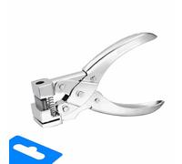 MORETATA Heavy Duty T Slot Shape Hole Punch, Handheld Tag Punches Airplane Hole Punch Butterfly T-Hook Clamp Pliers Cutter for Paper Crafts, Badge & ID Card, PVC Cardboard(Silver)