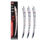 MORETOPGOOD 3PCS Arc Edge Reciprocating Saw Blade, 300mm 7TPI Japanese Teeth with Curved Edge Wood Pruning Saw Blades for Tree Trimming, Wood Cutting