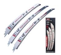 MORETOPGOOD 9"/12"/15" Arc Edge Reciprocating Saw Blade, 7TPI Japanese Teeth with Curved Edge Wood Pruning Saw Blades for Tree Trimming, Wood Cutting (3 Pack)