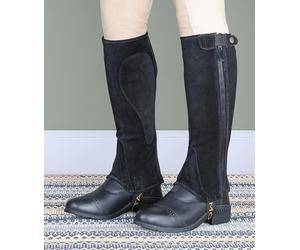 Moretta Adults Suede Half Chaps Black - Extra Small