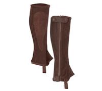 Moretta Adults Suede Short Fit Half Chaps - Brown - Size: Large