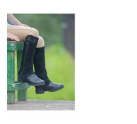 Moretta Children's Suede Half Chaps Black - Medium · Black