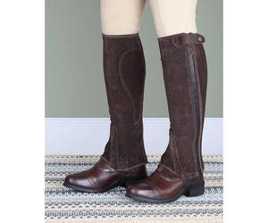Moretta Child Suede Half Chaps Brown - Extra Large