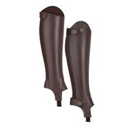 Moretta Shires Adults Leather Horse Riding Gaiters in 3 Colours Short Large, Brown