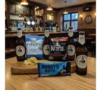 Moretti Lager Beer Gift Hamper with Pub Snacks - 4 x Moretti 330ml Bottles & 3 Pub Snacks - Ultimate Pub in a Box for a Beer Lover, Gift for Men, Birthday & Christmas