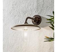 Moretti Luce Casale outdoor wall light, antique copper clear glass