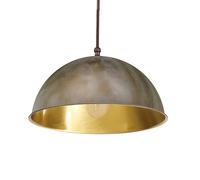 Moretti Luce Circle hanging light, gold/antique brass, Ø 20 cm