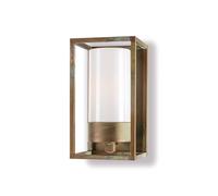 Moretti Luce Cubic³ 3365 outdoor wall light antique brass/opal