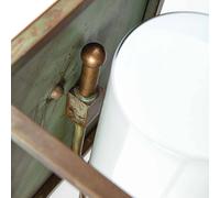 Moretti Luce Cubic³ 3366 outdoor wall light antique brass/clear