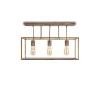 Moretti Luce Cubic³ 3384 ceiling lamp three-bulb antique brass