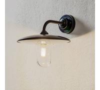 Moretti Luce Golfo outdoor wall light, brass, clear glass