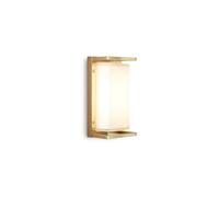Moretti Luce Ice Cubic 3412 outdoor wall lamp, natural brass
