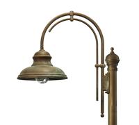 Moretti Luce Lamp post Luca in brass antique copper 1-bulb.