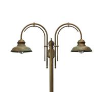 Moretti Luce Luca two-bulb lamp post with a double arch