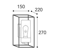 Moretti Luce Outdoor wall light Cubic³ 3364 nickel antique/opal