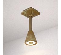 Moretti Luce Silva Disk LED outdoor ceiling light, height 26 cm, antique brass