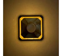 Moretti Luce Silva Frame LED wall lamp, projection 18 cm, antique brass, IP65