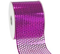 Morex Ribbon Chicago Poly Honeycomb Ribbon, 3-1/4 inch by 50 Yards, Cerise