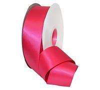 Morex Ribbon Double Face Satin Ribbon 1.5" X 50 YD Shocking Pink Ribbon for Gift Wrapping, Birthday Gift Cards, Satin Dress for Women, Silk Ribbons for Crafts, Wedding Gifts for Couple