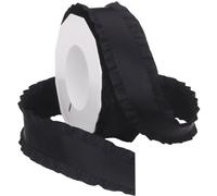 Morex Ribbon Double Ruffle Ribbon, 1-1/2-Inch by 16.5-Yard, Black