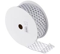 Morex Ribbon Honeycomb Luxe Ribbon, French Wired Polyester, 2 1/2 inches by 20 Yards, Silver, Item 7606.60/20-631, 2.5" x 20-Yd