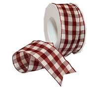 Morex Ribbon Karo Ribbon, 1.5" x 22 Yd, Burgundy
