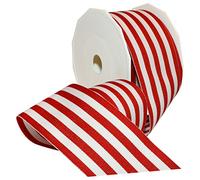 Morex Ribbon Monarch Stripes Ribbon, 2 1/4" by 20 yd, Red
