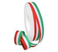 Morex Ribbon Polyester Grosgrain Striped Decorative Ribbon, 20 Yard, Italian, 5/8 in