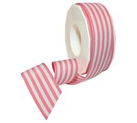 Morex Ribbon Polyester Grosgrain Striped Decorative Ribbon, 20 Yard, Pink, 1-1/2 in