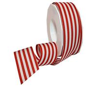 Morex Ribbon Polyester Grosgrain Striped Decorative Ribbon, 20 Yard, Red, 1-1/2 in