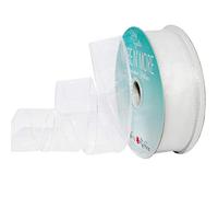 Morex Ribbon Ribbon, chiffon, White, 1-in x 25-Yd