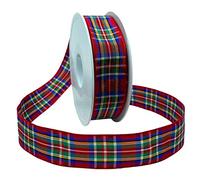 Morex Ribbon Ribbon, Polyester, Royal Stewart, 1 Inch by 27 Yards