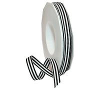 Morex Ribbon Striped Polyester Grosgrain Ribbon, Party Decorations, Gift Wrapping, Fun Patterns, 3/8" by 20 yd., Black
