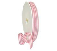 Morex Ribbon Striped Polyester Grosgrain Ribbon, Party Decorations, Gift Wrapping, Fun Patterns, 3/8" by 20 yd., Pink