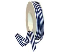 Morex Ribbon Striped Polyester Grosgrain Ribbon, Party Decorations, Gift Wrapping, Fun Patterns, 3/8" by 20 yd., Royal Blue
