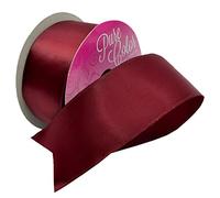 Morex Ribbon Wired Satin Ribbon, 1.5 inch by 3 Yards, Burgundy, 09609-018