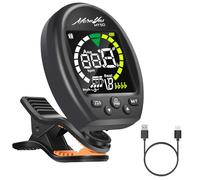 Moreyes 3 in 1 Guitar Tuner Metronome Tone Generator, Rechargeable Guitar Tuner Clip On with Full-Color Screen for Acoustic Guitar, Electric Guitar, Ukulele, Digital Metronome for All Instruments