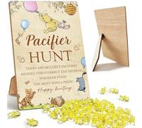 MOREYUYEE Winnie Baby Shower Games, Neutral Pacifiers Hunt Baby Shower Game | Pooh Bear Baby Shower Decorations, The Pooh Pacifier Hunt Baby Shower Game, Winnie Mini Pacifiers Baby Shower Game