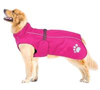Morezi Dog Coats Waterproof Dog Winter Coat with Padded Fleece Lining Harness D Ring Fit for Labrador Retriever Cockapoo Springer Spaniel Doberman in Cold Weather - Pink - M